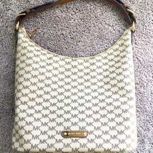 Michael Kors Cream and Tan Handbag